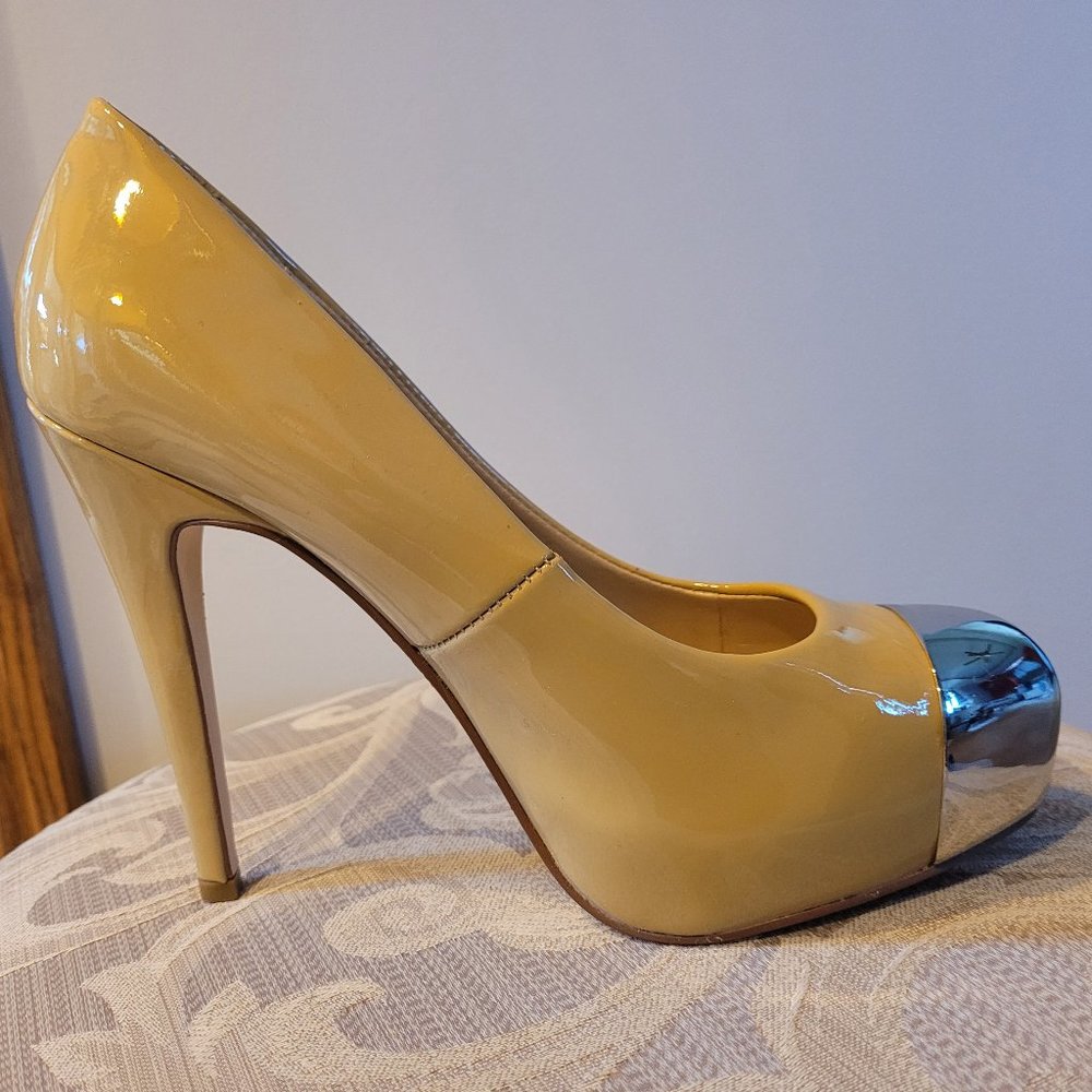 Patent leather pumps